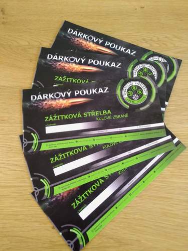 Prodej dárkových poukazů Zážitková střelba